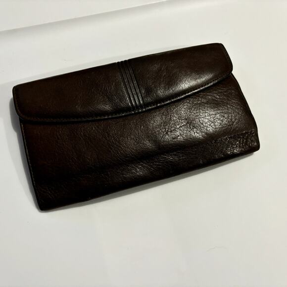 Vintage Buxton Women's Leather Wallet Brown Bifold - Picture 1 of 7